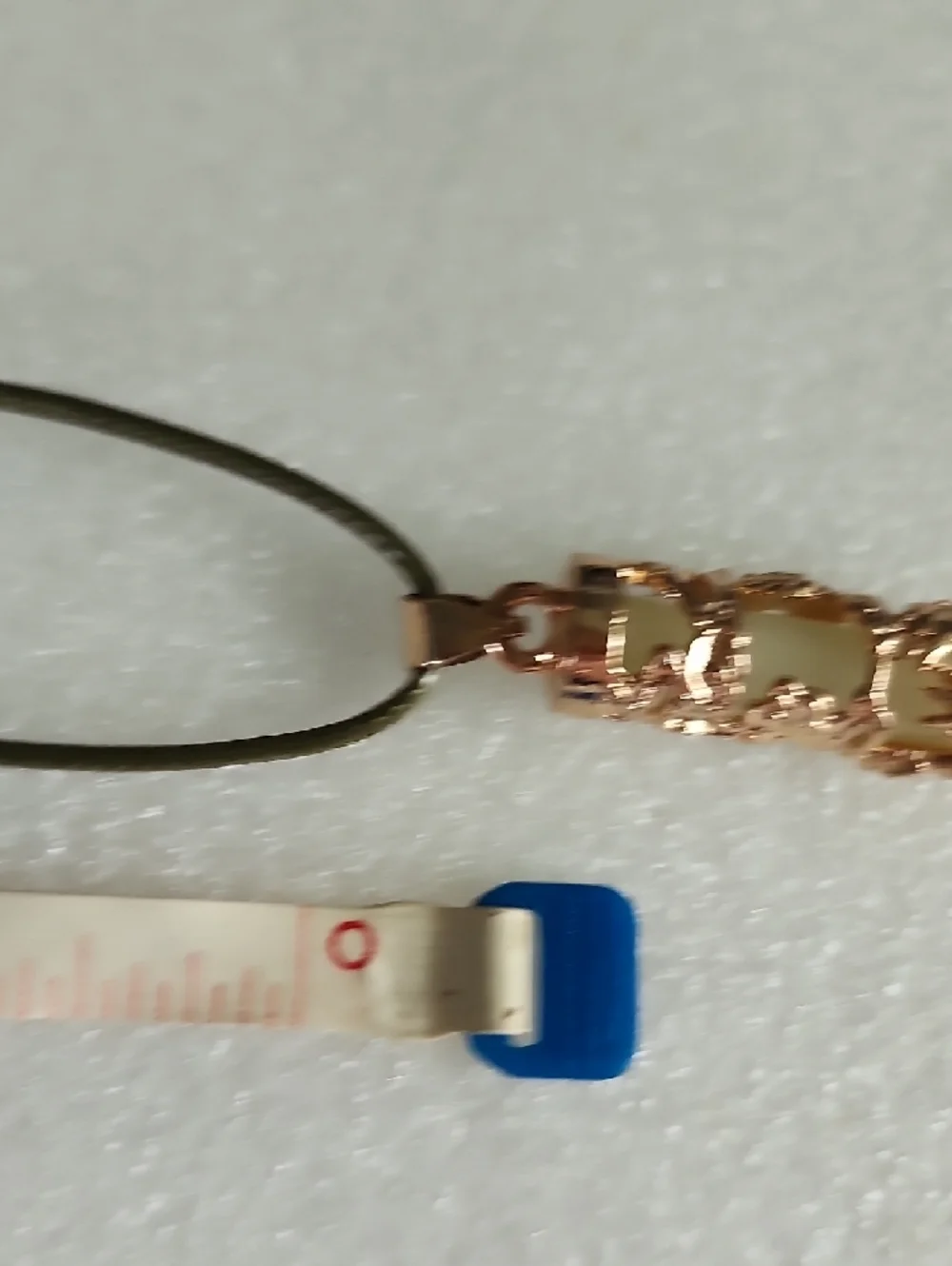 Rose Gold Dragon Filigree Cylinder Pendant Necklace in Cream